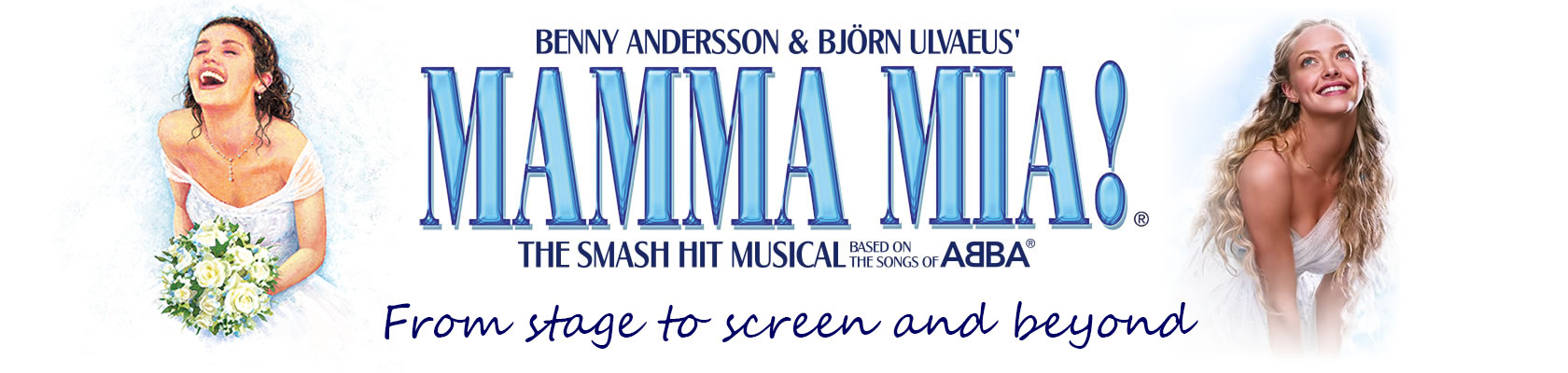 MAMMA MIA! Stage to Screen Title banner